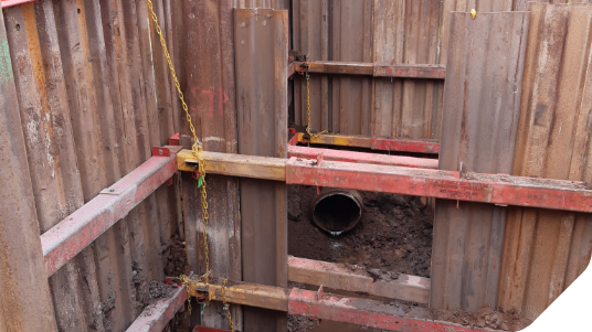 MGF Install Temporary Works in Back Garden