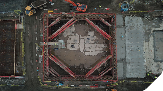 Assisting with Temporary Works at Construction of MGF Supports Waste Bunker at Earls Gate Energy Centre