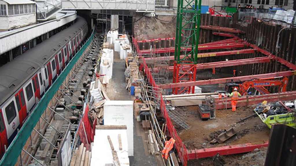 London Underground Sheet-Piled Cofferdam