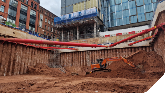 MGF Support Large Excavation in Manchester