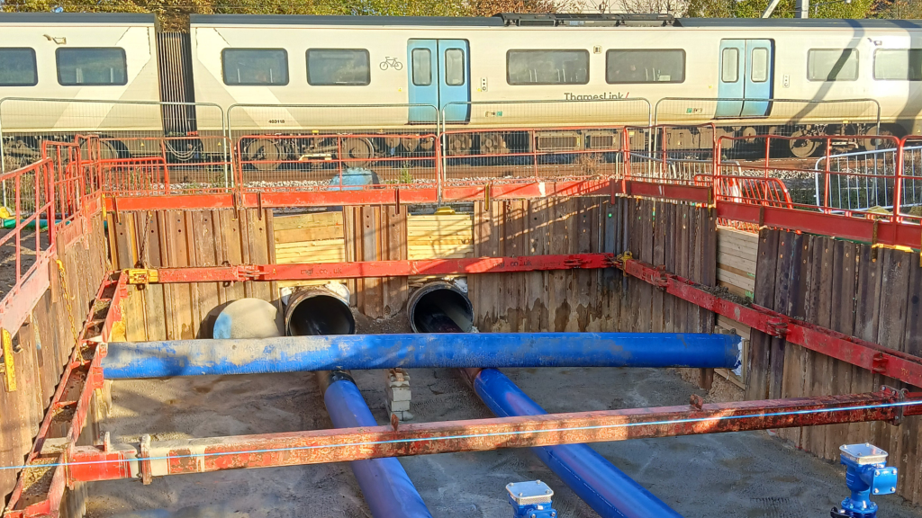 MGF kit on site for Cambridge South Station Water main replacement